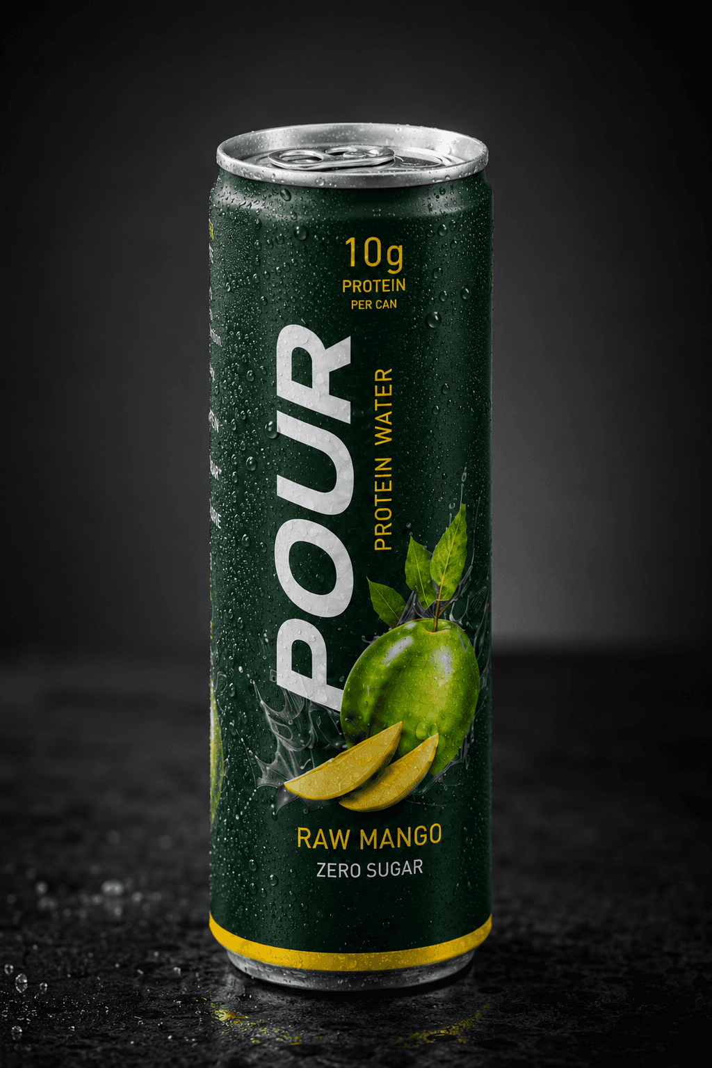 POUR Raw Mango protein water can — view 1 of 5